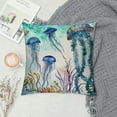 thumbnail image 2 of ONETECH Underwater World Decorative Pillow Covers  Marine Organism Throw Pillow Covers Sea Turtle Jellyfish Pillowcase Blue Teal Cushion Case for Couch Sofa Bed Car Patio, 2 of 5