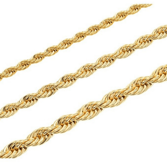 14K Yellow Gold 6.0mm | 20 Inches Solid Rope Chain Necklace Diamond Cut Real Men Women Jewelry  MADE IN ITALY
