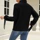 thumbnail image 4 of Suéter De Cuello Alto Para Mujer, Suéter De Punto De Manga Farol Suelto De Color Puro Informal A La Moda Para Mujer Para El Hogar Para El Otoño ANGGREK XL negro, 4 of 6