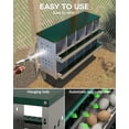 thumbnail image 3 of EuKer 10-Compartment Chicken Nesting Box, Roll Away Chicken Laying Boxes with 10 Training Eggs for Hens, Coops, Green, 3 of 7