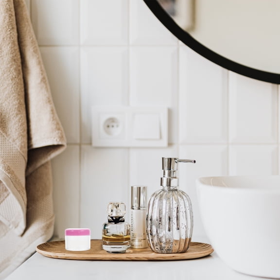 Baluue 12Pcs Tiny Cream Container Pink Plastic Storage Leak-proof Small Clear Jars