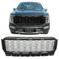 thumbnail image 2 of Ikon Motorsports Compatible with 21-23 Ford F-150 Front Bumper Hood Grill Grille W/O Emblem ABS R Style Matte Black, 2 of 8