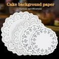thumbnail image 2 of 100 Pcs Round Paper Lace Doilies for Cake Placemat Wedding Party Decoration, 2 of 7