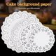 thumbnail image 2 of 100Pcs Round Paper Lace Doilies Cake Placemat Party Wedding Baking Decoration Cup Wine Decorative Mat Placemats For Table, 2 of 8
