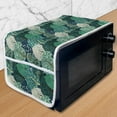 thumbnail image 1 of Forest Microwave Oven Cover, Woodland Trees Oak Birch Pine Willow Maple Summer Plants Growth Nature, Water Resistant Organizer with Pockets for Kitchen, 36" x 12", Dark Teal Cream Brown, by Ambesonne, 1 of 4