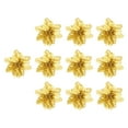 thumbnail image 2 of 10 cabezas de flores artificiales con purpurina para decoración de árbol de Navidad. Oro, 2 of 9