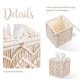 thumbnail image 2 of Cubierta para caja de pañuelos, soporte cuadrado para pañuelos con hebilla de cuentas, organizador de papel facial tejido, decoración de encimera de tocador de escritorio para el hogar, marf, 2 of 5