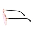 thumbnail image 3 of Unisex Shield Futurism Robotic Retro Funk Sunglasses Gold Black Solid Pink, 3 of 4