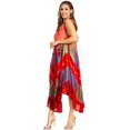 thumbnail image 3 of Sakkas Tasanee Caftan Tank Dress / Cover Up - Red - One Size, 3 of 6