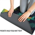 thumbnail image 3 of Dark Dinosaur Cactus Pattern Hot Yoga Mat Towel Non Slip for Hot Yoga - Quick-Drying Yoga Mat Cover with 4 Corner Pockets with Travel Bag - Hot Yoga Towel Non Slip 74"x26", 3 of 6