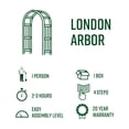 thumbnail image 5 of Vita 45"L x 21"W x 84"H London Vinyl Arbor, White, 5 of 6