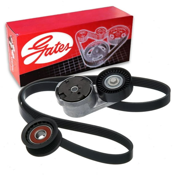 Gates Complete Serpentine Belt Drive Component Kit compatible with Chrysler 300 3.6L V6 2014-2019