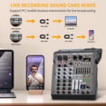 thumbnail image 2 of Mezclador de audio TKLBLS de 4 canales con DSP de 99 bits, ecualizador de 7 bandas y MP3, 2 of 8