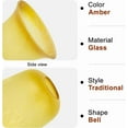 thumbnail image 4 of 1 Pack Amber Alabaster Glass Lampshade Replacement with Bell Shaped Glass Lamp Shade 1-5/8-inch Fitter Opening for E26 Base Lamp Cover for Light Fixtures Table Lamp Chandelier Pendant Wall Sconces, 4 of 8