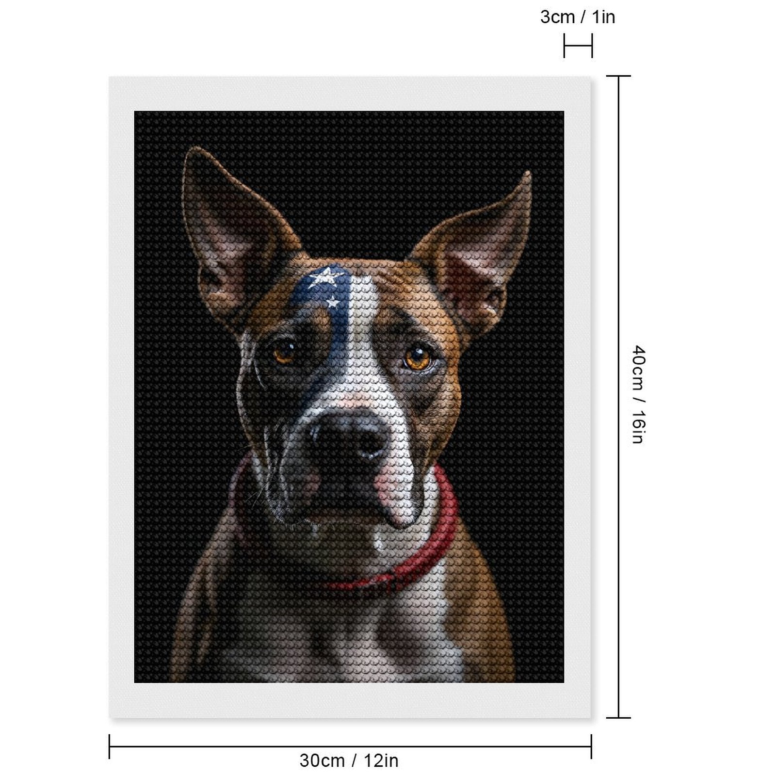 Diamond Art Kits for Adults, Dog Face Stars Dark Background 5D Diamond Painting Kits for Adults Beginners, DIY Full Drill Diamond Painting, Gem Art and Crafts 12x16