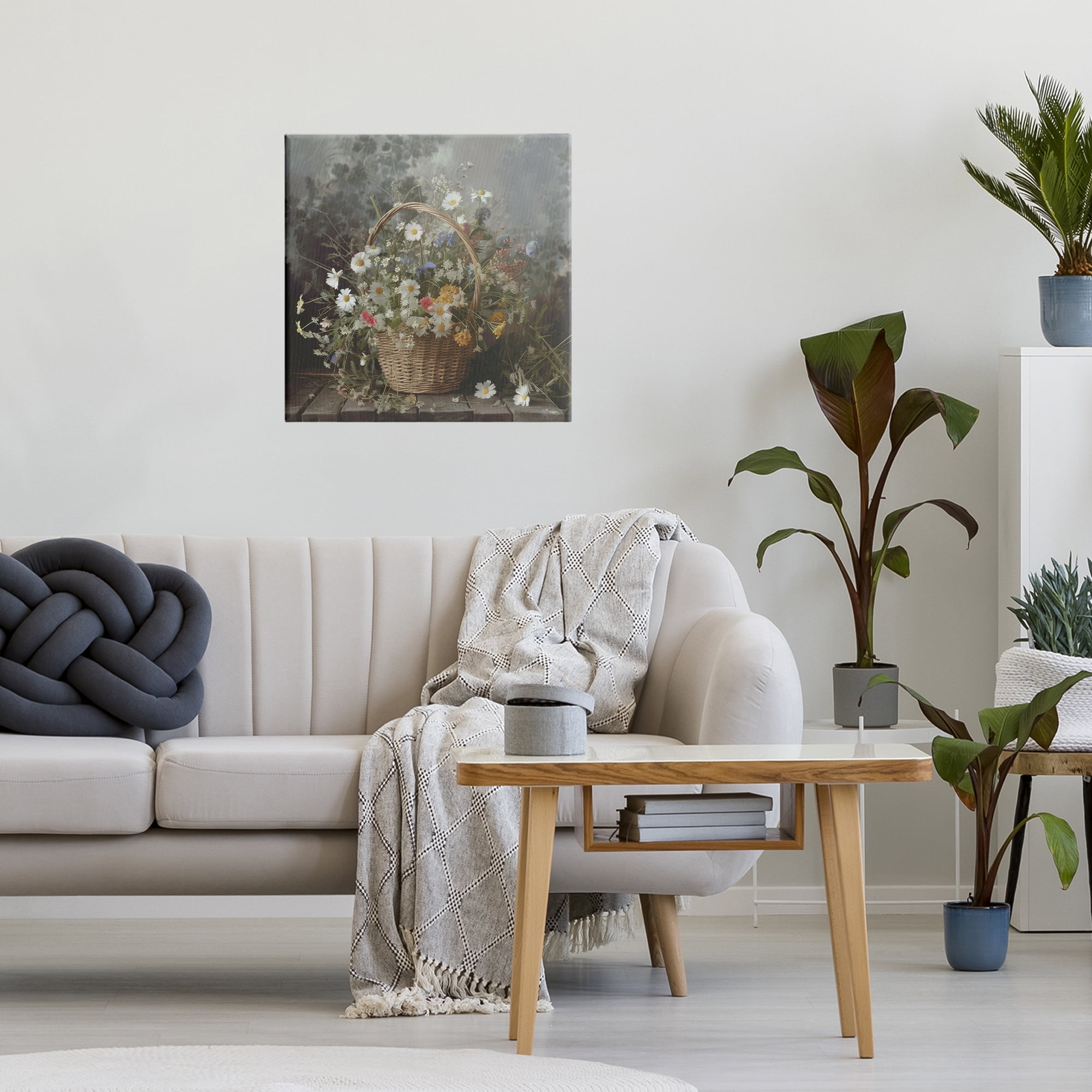 Stupell Industries Florals In A Basket Arrangement Canvas Wall Art, design by Lazar Studio