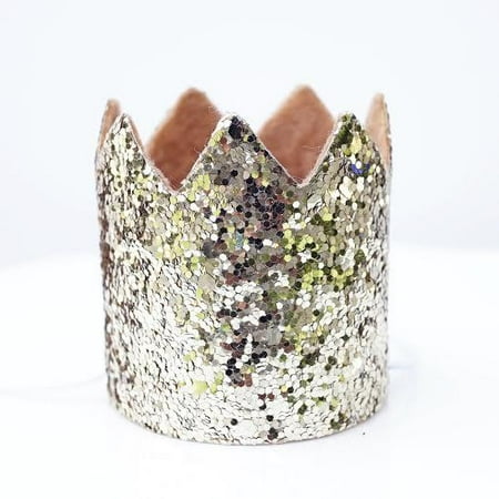 Birthday Boy Crown - Gold Glitter Sparkles Birthday Boy or Girl Hat Party Crown Toddler Smash Cake Photo Prop