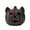 Black-Cat shaped, variant on Halloween Seaweed Woven Pumpkin Decoration, Haunted Oval Plastic Ornament for Home Party Fall Harvest, 1 Piece