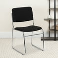 thumbnail image 2 of Flash Furniture 500 lb. Capacity Black Fabric High Density Stacking Chair with Chrome Sled Base, 2 of 12