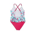 thumbnail image 4 of Toddler Girl Swimsuit Ruffled Sleeveless One-Piece Swimwear Baby Girl Bathing Suits 2-12 Years, 4 of 5