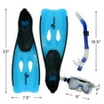 thumbnail image 3 of Pool Master 3pc Kona Adult Pro Silicone Swimming Pool Scuba and Snorkeling Set - Large - Blue, 3 of 4
