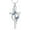 Blue, variant on Cross Cremation Jewelry for Ashes - Urn Necklace Double Cross Religious Memorial Urn Locket for Loved One Ashes Funeral Keepsake Pendant Stainless Steel Cross Urn Pendant