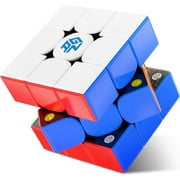 356 M, 3x3 Magnetic Speed Cube Stickerless 356M Magic Cube with Extra GES, Frosted Coated