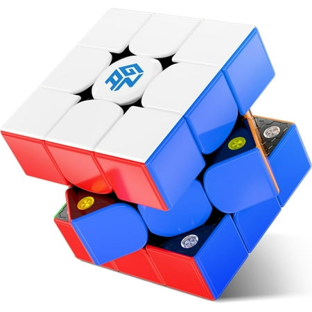 356 M, 3x3 Magnetic Speed Cube Stickerless 356M Magic Cube with Extra GES, Frosted Coated