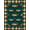 Green Orange Tan, Pattern 18, variant on ODIKA 8'x10' Washable Area Rug Non-Shedding, Easy Care, Bass Lake Vintage Lure Cabin Motif Tackle Border Fish Fishing Refined Structured for King Size Bedroom Under Bed, Master Suite