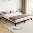 thumbnail image 4 of 6-Inch Queen Low-Profile Metal Bed Frame, Heavy-Duty Steel Slats Support, Noise-Free Platform Bed, Easy Assembly, No Box Spring Needed, Black, 4 of 8