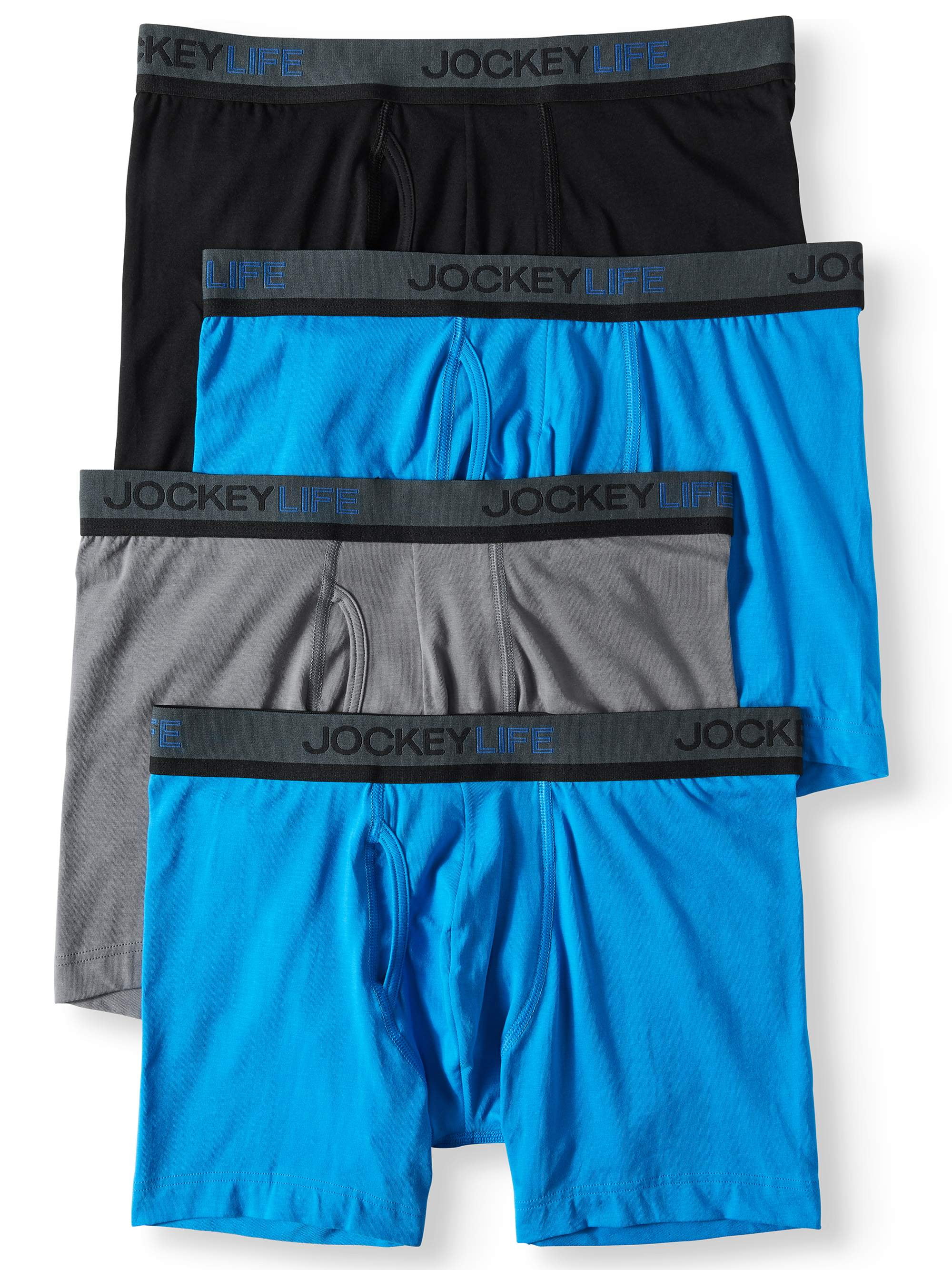 Jockey Life® Men's Cotton Stretch Boxer Brief Bonus Pack 4 Pack
