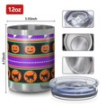 thumbnail image 3 of 12oz Tumblers Halloween Striped Icons Pattern Vacuum Insulated Stainless Steel Travel Tumbler Cups Mug with Lid and Straw for Beer,Coffee,Beverages with Cleaning Brush for Cold & Hot Drinks, 3 of 5