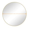 thumbnail image 7 of Gzxs 39" Round Mirror Circle Wall Mounted Hanging or Against Wall Metal Frame Dressing Make-up Mirrors for Entryway Bedroom Bathroom Living Room, 7 of 7
