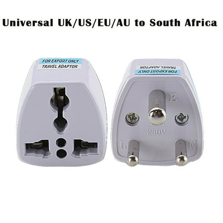 Universal UK/US/EU/AU to Little South Africa 3 pin Travel Power Adapter Plug