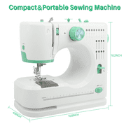 BCOOSS Portable Sewing Machine for Beginners 16 Built-in Stitches with Foot Pedal