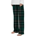 thumbnail image 2 of Pantalones largos de franela a cuadros, térmicos, casuales, de moda, para niños y niñas., 2 of 5