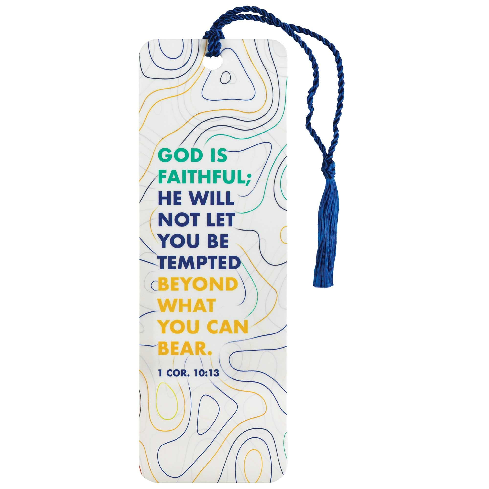 Dicksons God is Faithful Squiggly Line 6 inch Paper Tussled Bookmark Pack of 12