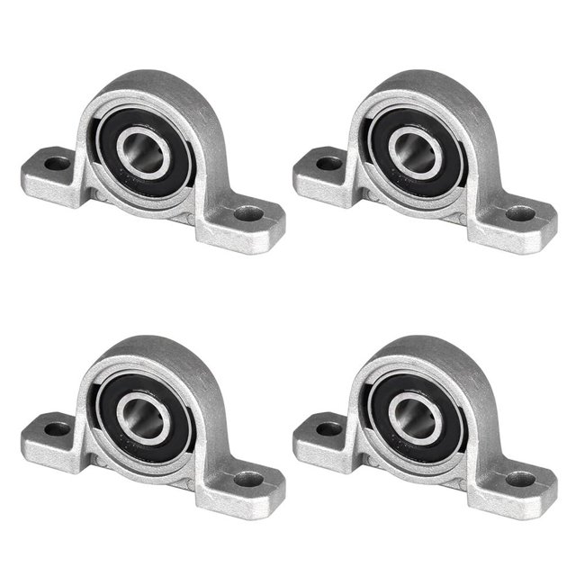 4 piezas de cojinete de bloque de almohada con brida de bola de orificio interior, cojinete de bloque de almohada de micro rodamiento vertical