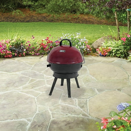 Backyard Grill 14.5" Portable Dome Charcoal Grill, Red