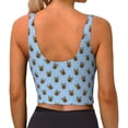 thumbnail image 4 of Goofa German Shepherd Puppy Printed Sports Bras for Women, High Impact Running Bra Workout Crop Tank Tops Longline Sports Bra Push up-Large, 4 of 9