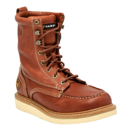 

Hawx Men s Lacer Wedge Work Boot Soft Toe Brown 7 D(M) US