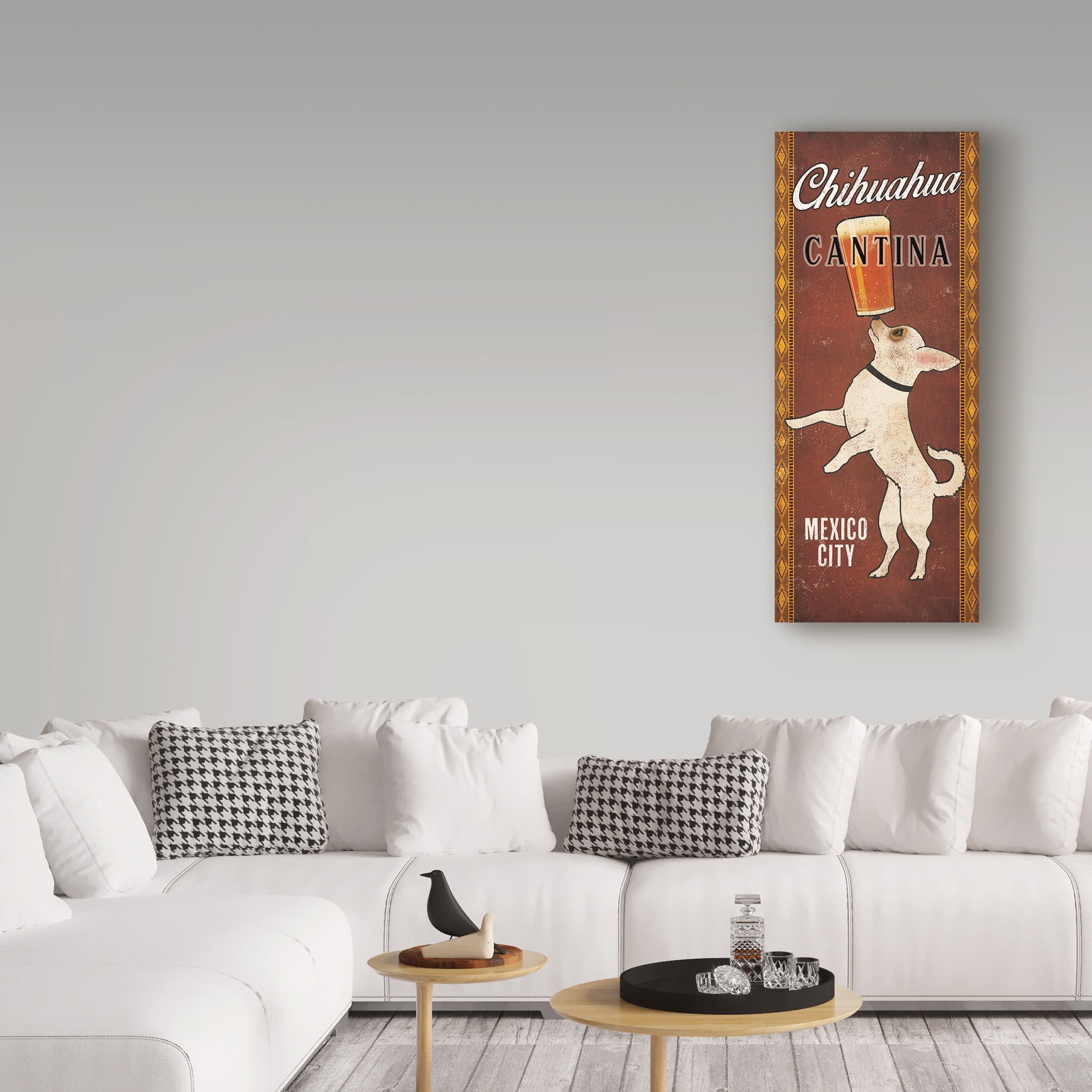 Trademark Fine Art 'Chihuahua Cantina Mexico City' Canvas Art by Ryan Fowler