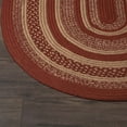 thumbnail image 1 of Cherry Red Classic Country Flooring Cunningham Jute Oval Accent Rug, 1 of 2