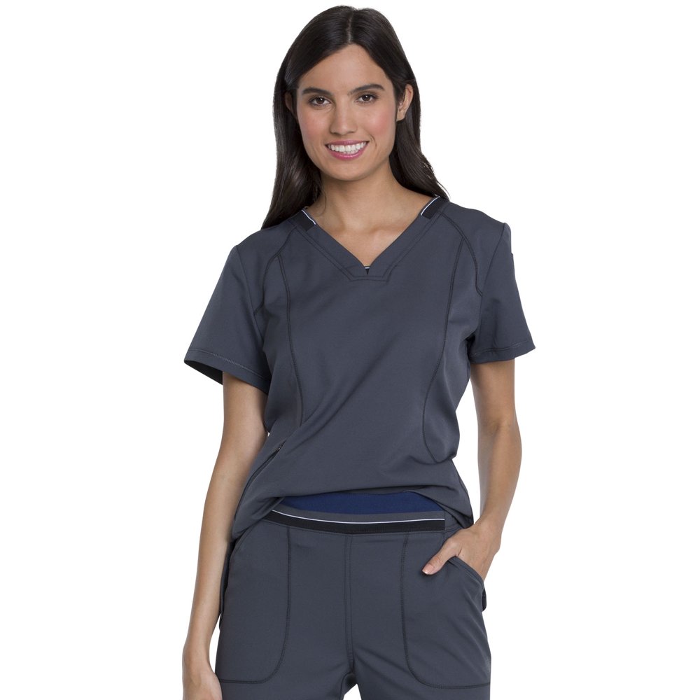 Dickies Dickies Dynamix Women Scrubs Top, VNeck, Plus Size, DK765