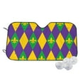 thumbnail image 2 of Lsque Mardi Gras Car Windshield Sun Shade | Accordion Folding Style Auto Shade for Car Truck SUV Van | Blocks UV Rays Sun Visor Protector | Small, 2 of 7