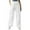 White-01, variant on Ultrave Women's Baggy Cargo Pants with Pocket High Waisted Jogger Trouser Parachute Pant Y2K