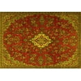 thumbnail image 1 of Ahgly Company Machine Washable Indoor Rectangle Persian Yellow Traditional Area Rugs, 5' x 8', 1 of 4