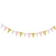 thumbnail image 1 of Banderas de cumpleaños de 3 metros para bebés Banderas de banderines de brillo multicolor Guirnalda Streamer Baby Room ry Decoración colgante (brillo dorado / blanco / rosa), 1 of 5