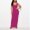 Hot Pink, variant on Xihbxyly Dresses Woman Fashion Solid Color Off the Shoulder Maxi Dress Casual Slim Fit Sleeveless Ruched Bodycon Beach Dresses