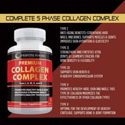 3 Pack Pristine Premium Multi Collagen Supplement 1000mg - Support Healthy Hair Skin Bone & Joints Hydrolyzed Collagen Protein Complex (Types I II III V & X) - 90 Capsules